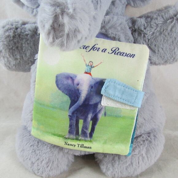 Elephant Plush Hand Puppet with Nancy Tillman Book You're Here For A Reason - Picture 2 of 5